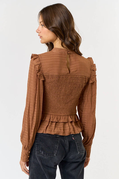 Ruffled Long Sleeve Top