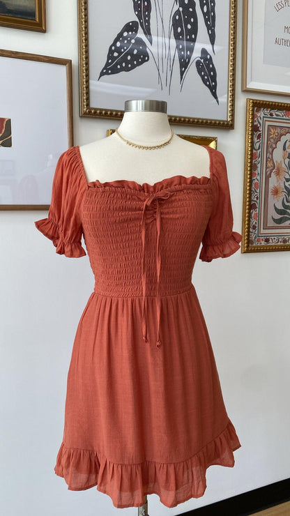 Puff Sleeve Clay Dress