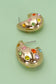 Multi-Stone Bubble Huggie Earrings