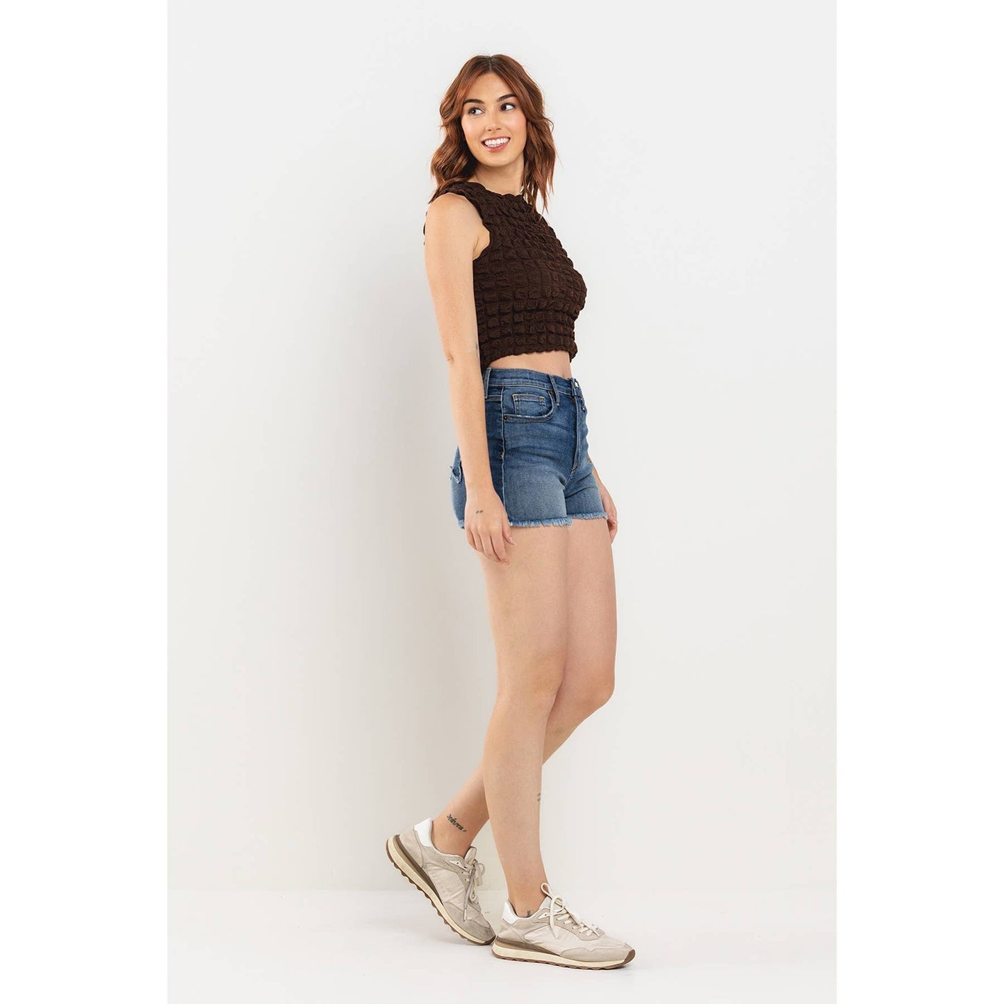 High Rise Star Patch Shorts