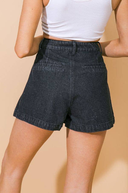 Black Denim Skort