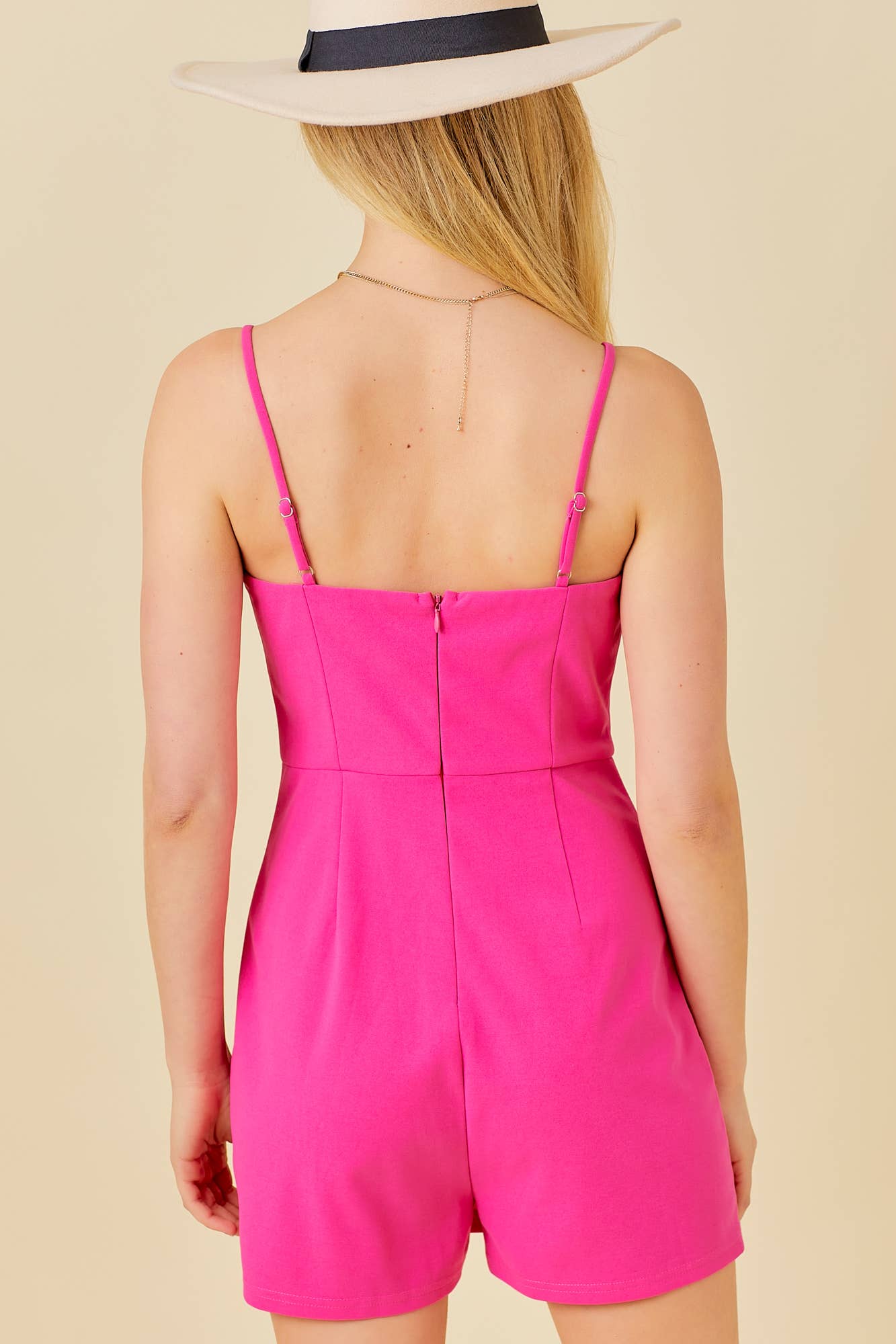 Bow Trim Pink Romper