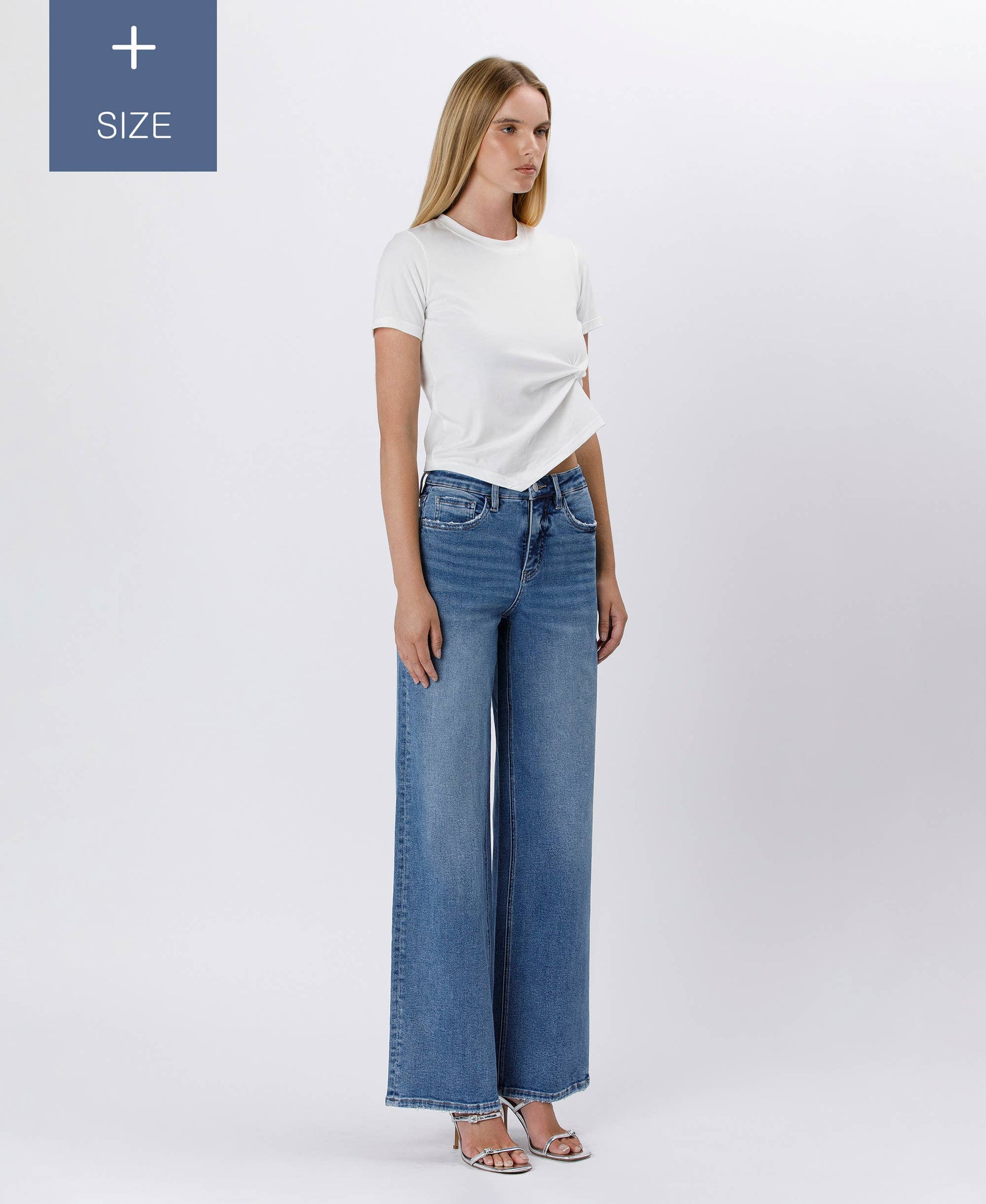 Plus-Size High-Rise Wide Leg