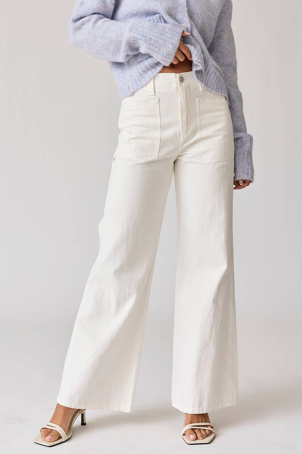 White Pocket Pants