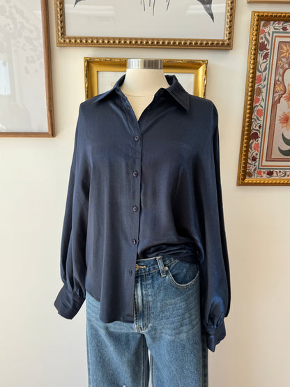 Dark Blue Sheen Top