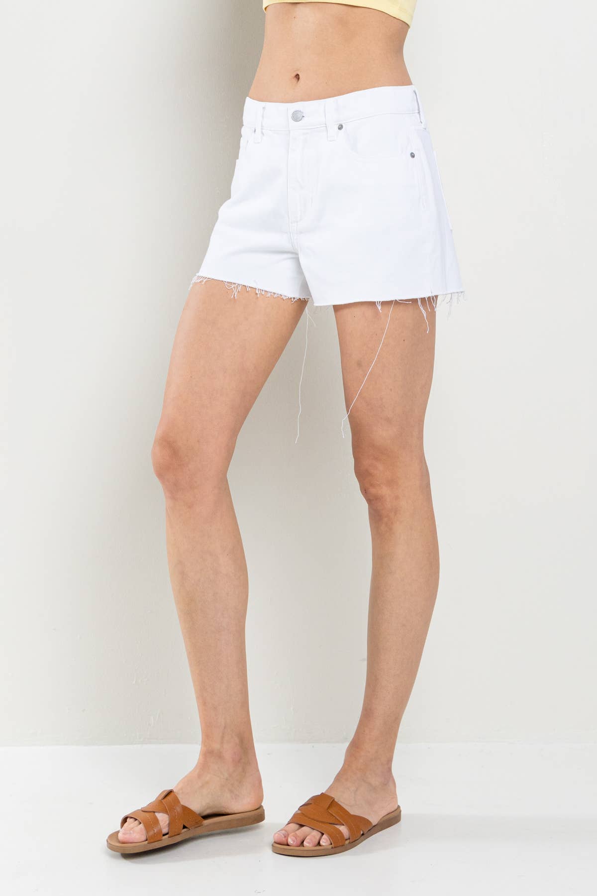 White Denim Shorts