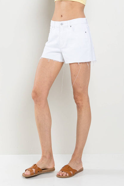 White Denim Shorts