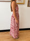 Floral Damask Bow Strap Midi Dress Dress