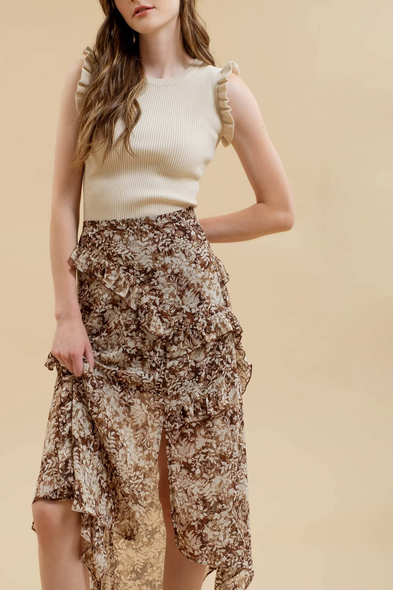 Floral Handkerchief Skirt