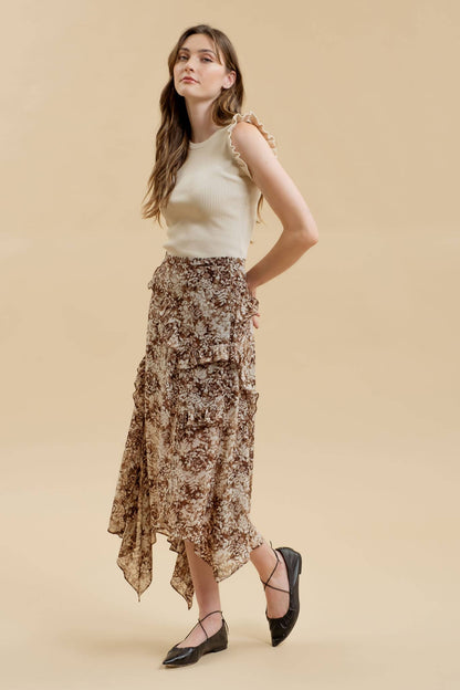 Floral Handkerchief Skirt