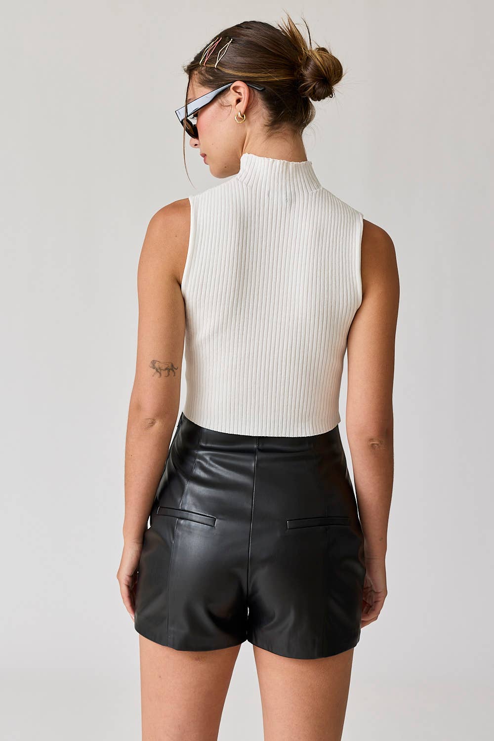 Crop High Neck Top