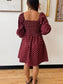 Maroon Polka-Dot Dress