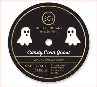 Candy Corn Ghost Soy Icon Candle Candles