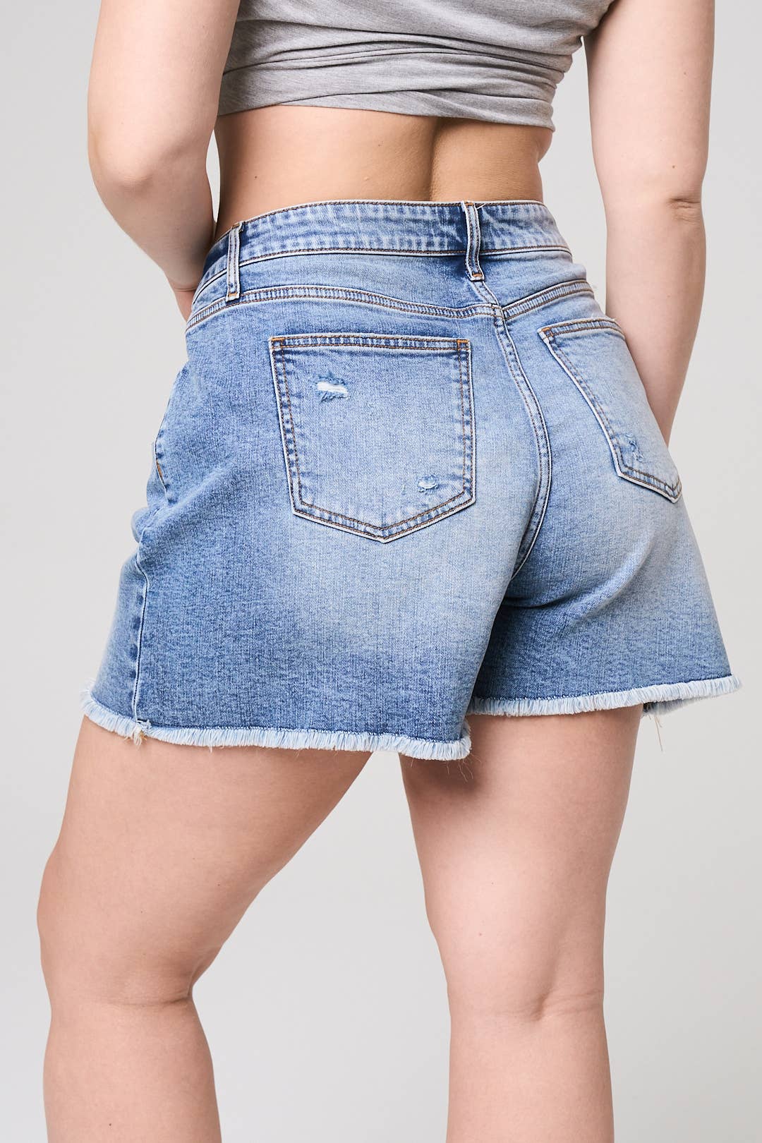 Plus Size Med Blue Shorts