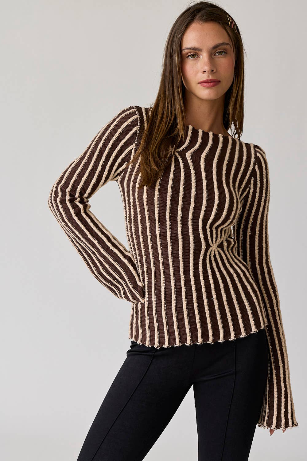 Striped Knit Top