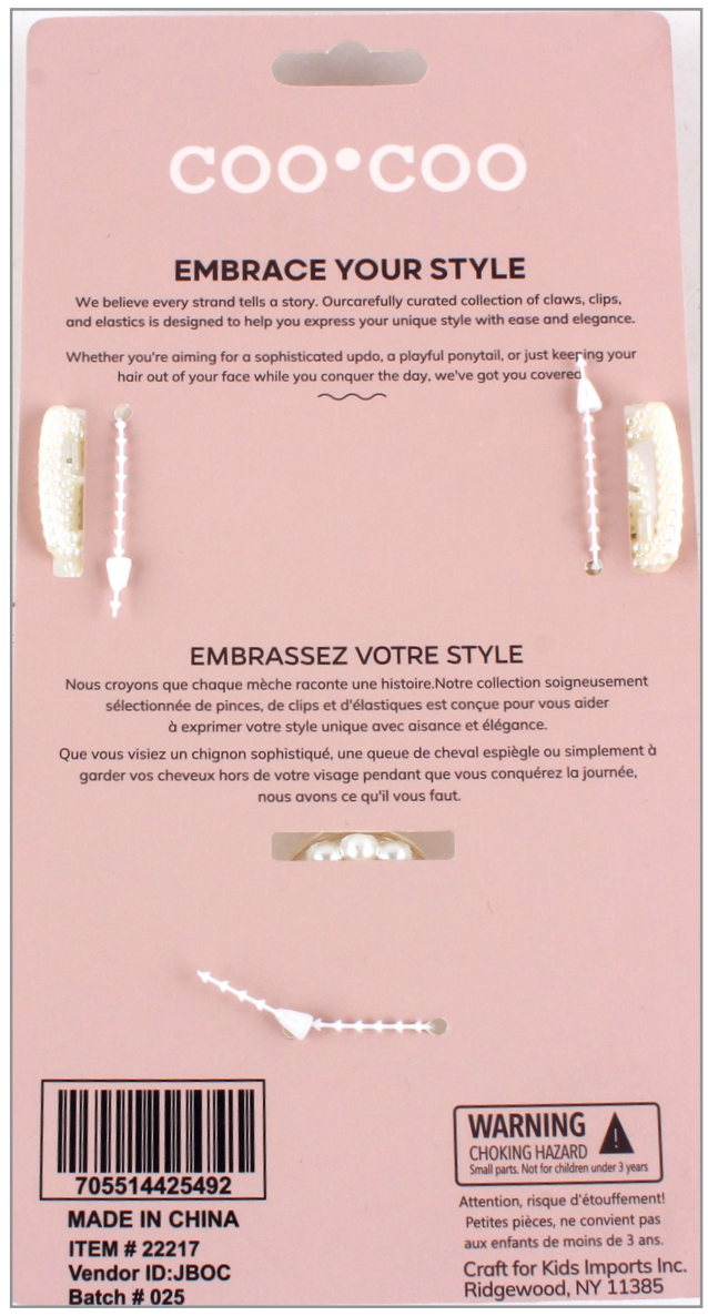 Pearl Claw Clip Set Hair Accessories