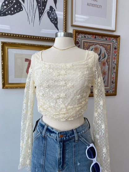 Lace Bell Sleeve Top