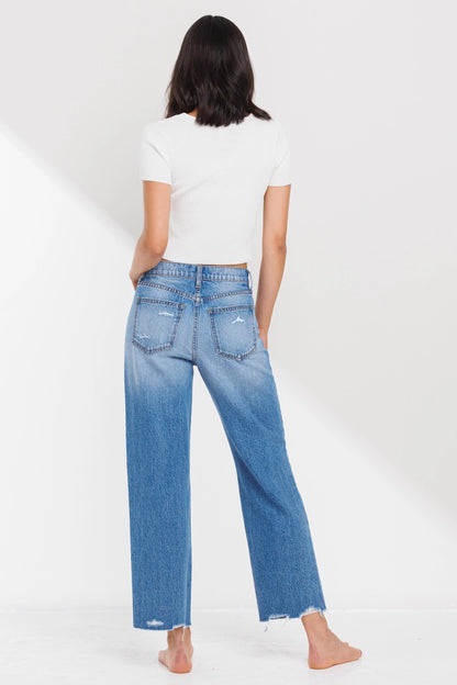 High-Rise Straight Jeans