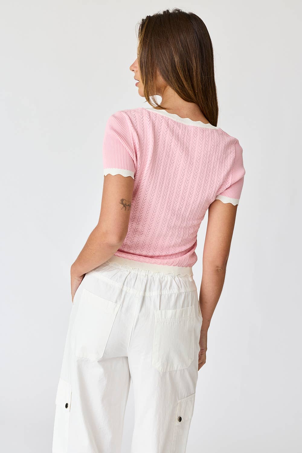 Square Neck Ribbon Top