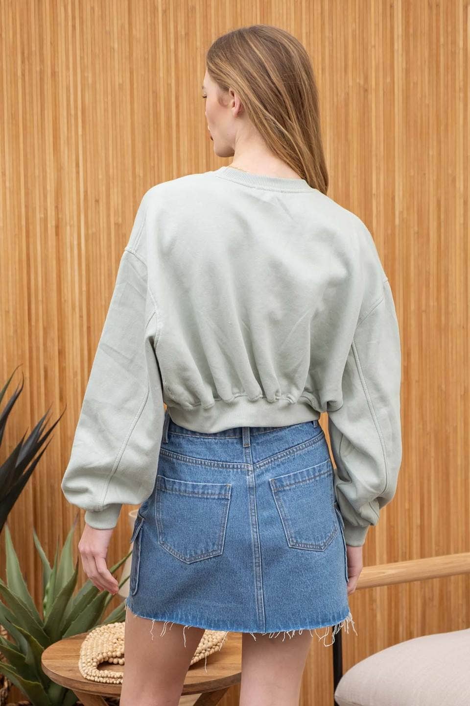 Cargo Denim Mini Skirt