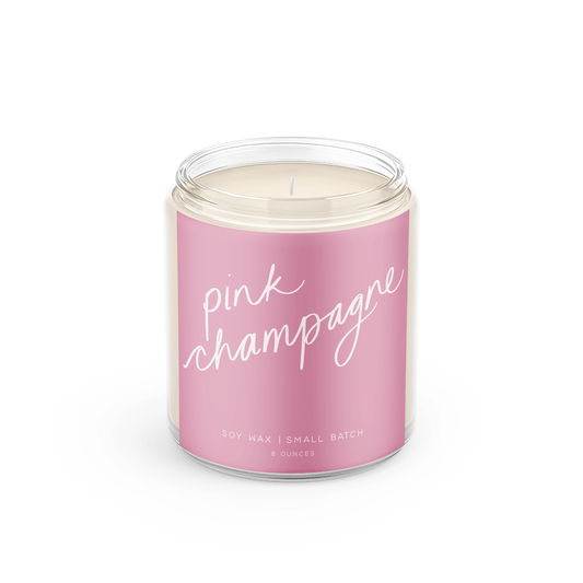 Pink Champagne Soy Candle Candles