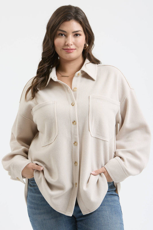 Plus Size Button Up Shacket