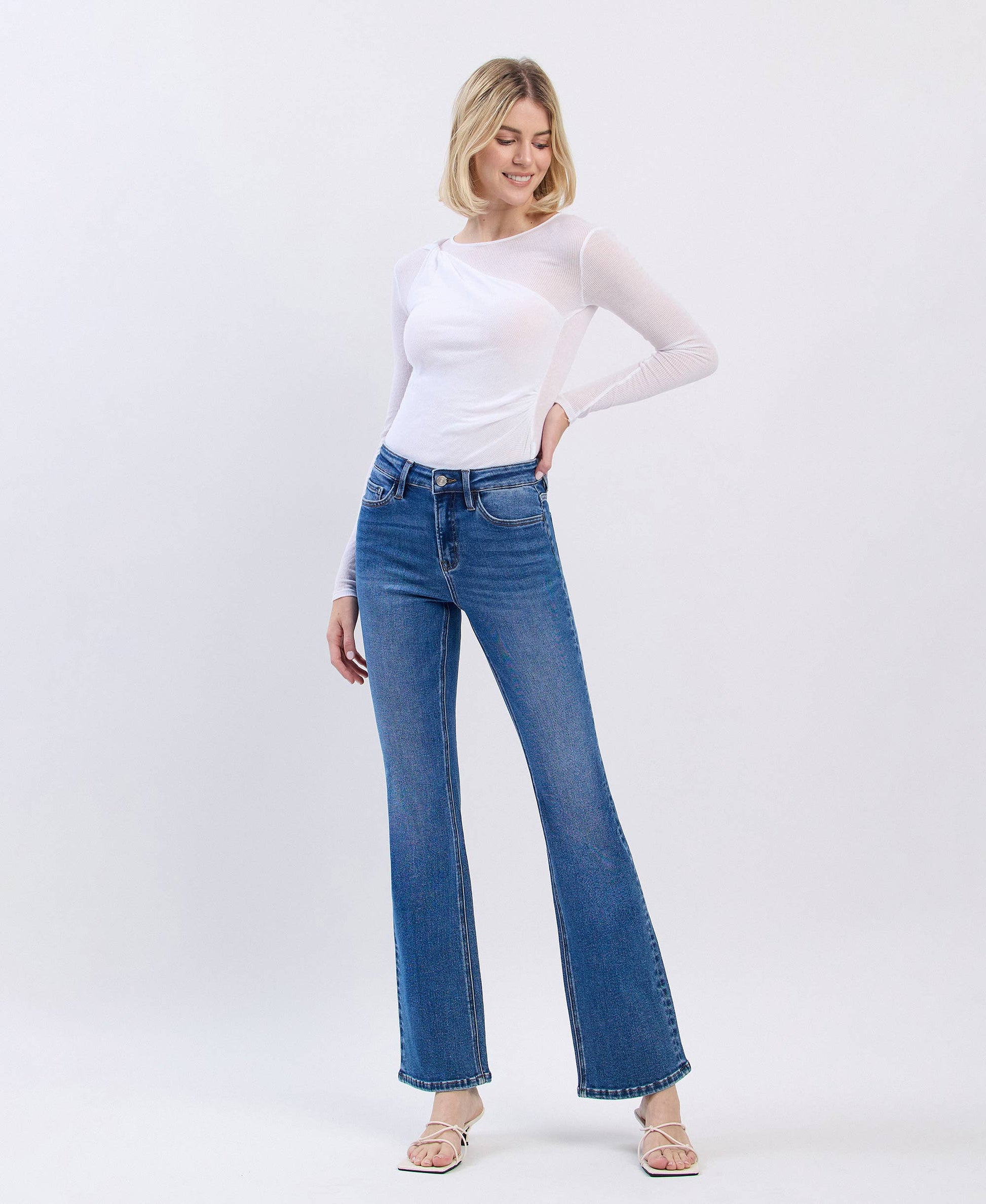 High Rise Bootcut Jeans