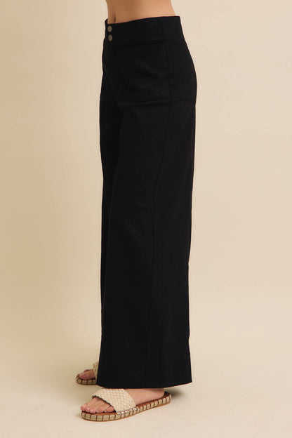 Wide Leg Cotton Pants