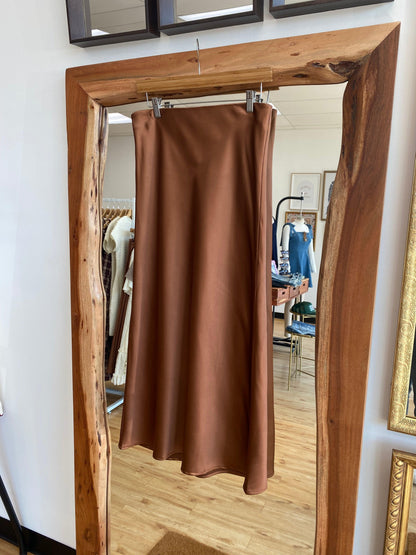 Midi Satin Skirt