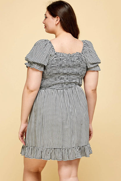 Plus Size Gingham Dress