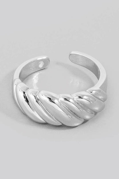 Metallic Croissant Ring