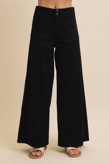 Wide Leg Cotton Pants