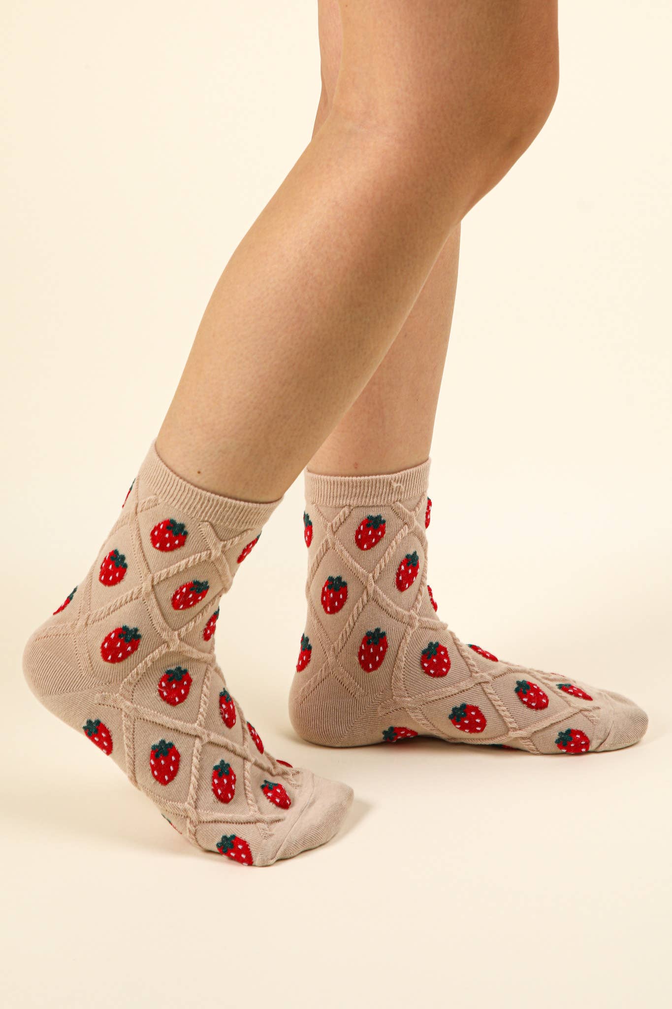 Strawberry Textured Socks