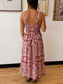 Floral Damask Bow Strap Midi Dress Dress