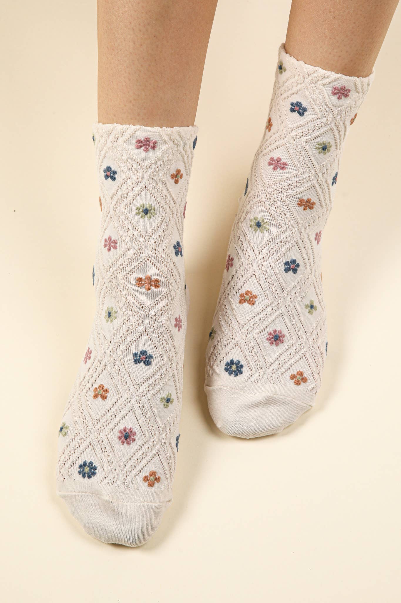 Floral Texture Socks