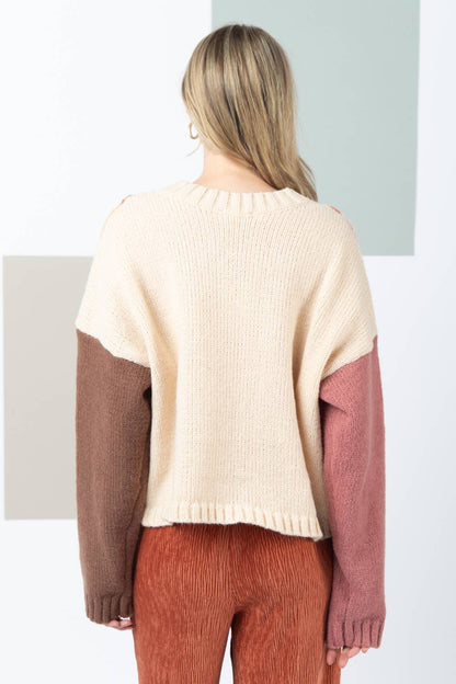 Color Block Knit Sweater