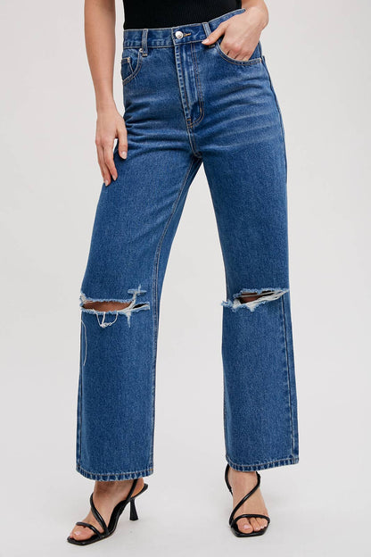 High Rise Distressed Jeans