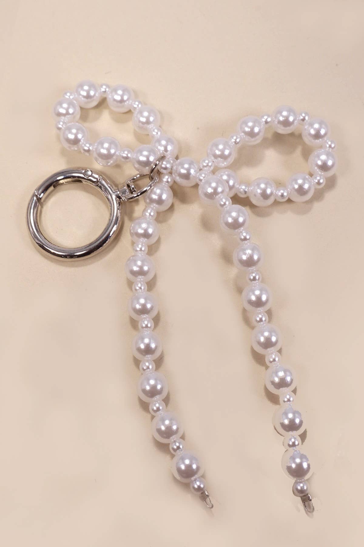 Pearl Bow Bag Charm