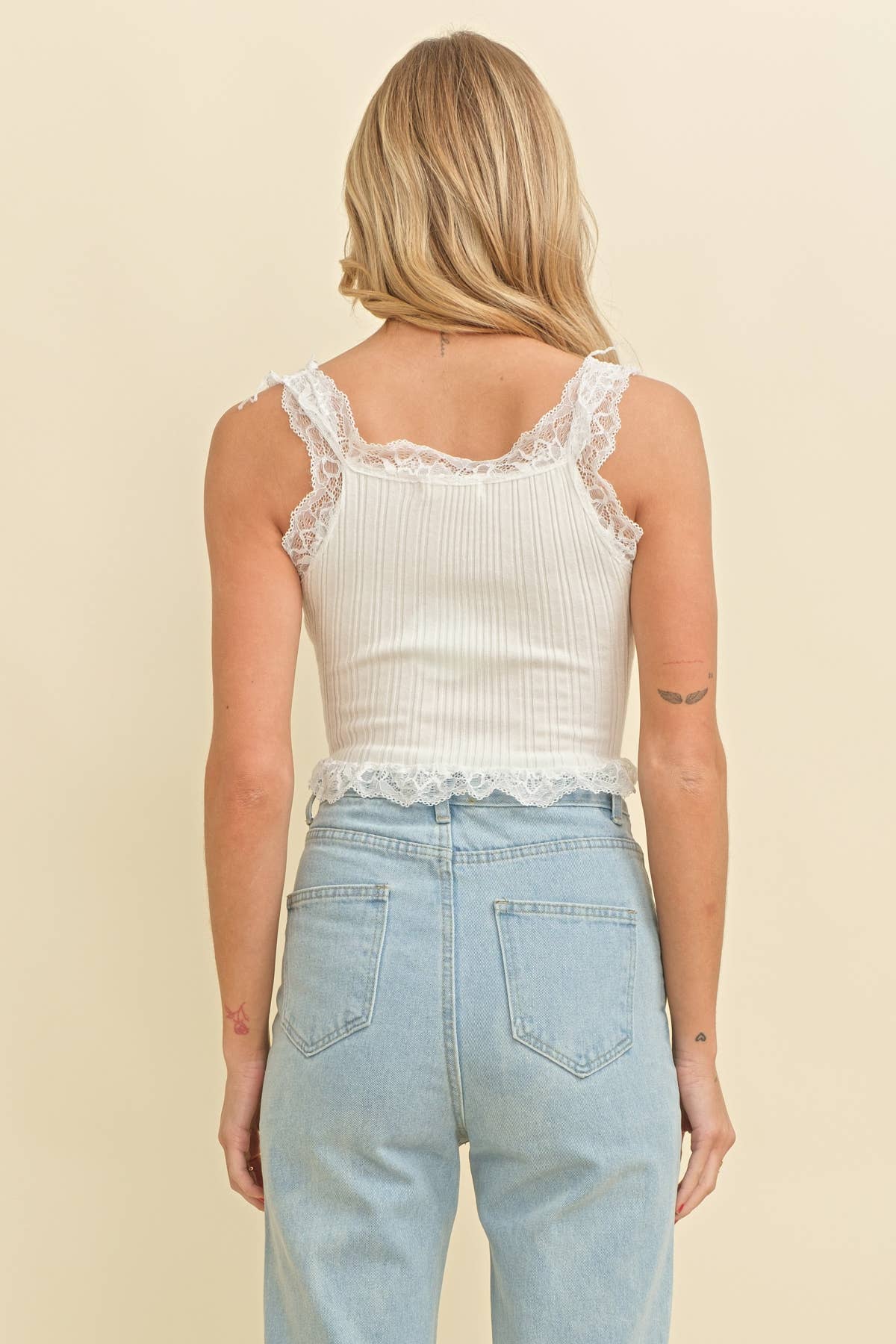 Lace Trim Tank Top