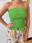 Ruffle Smocked Tube Top Shirts & Tops