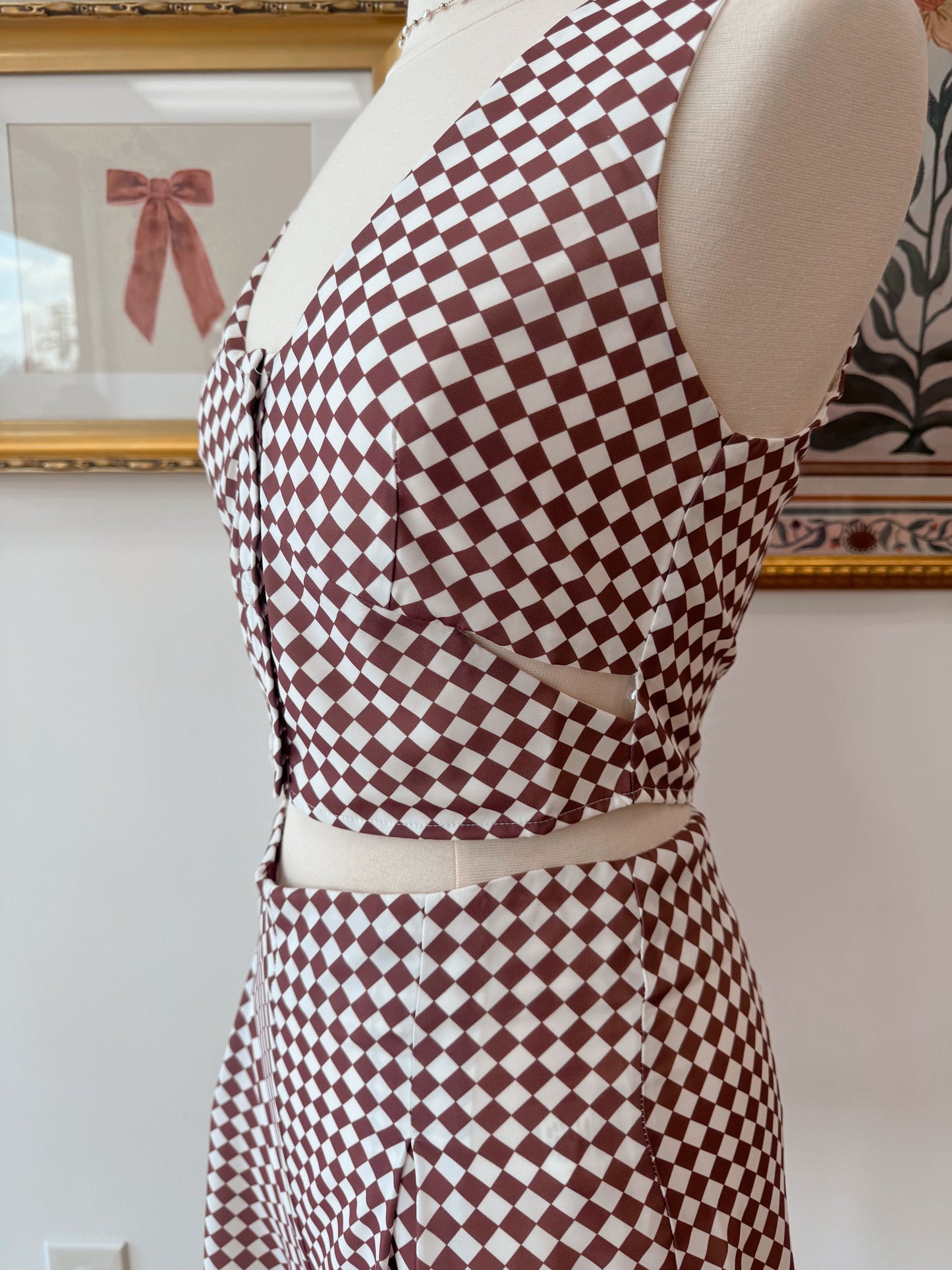 Checkered Vest Top