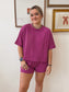Corded Rib Short Sleeve Tee Shirts & Tops