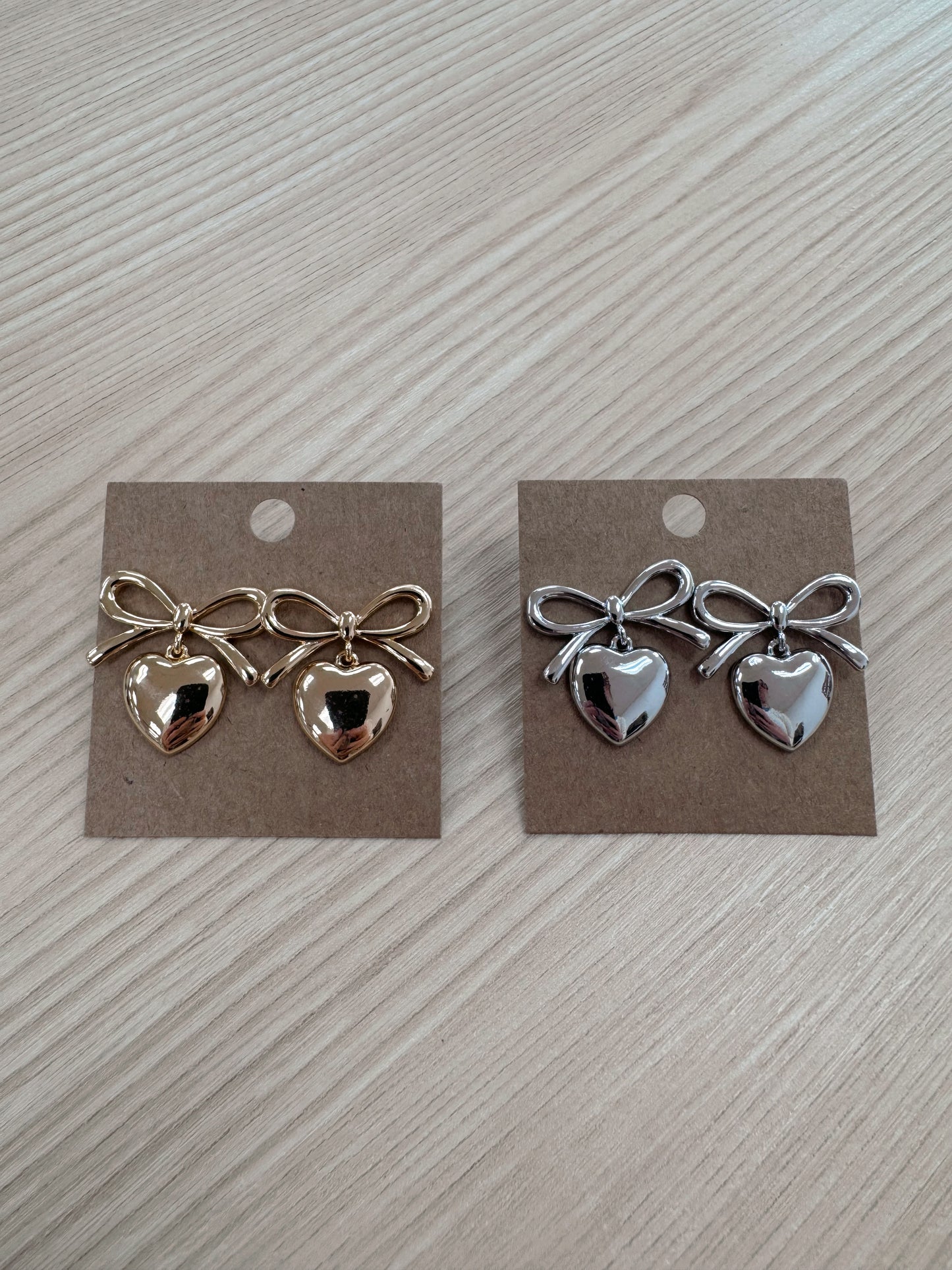 Heart Bow Earrings