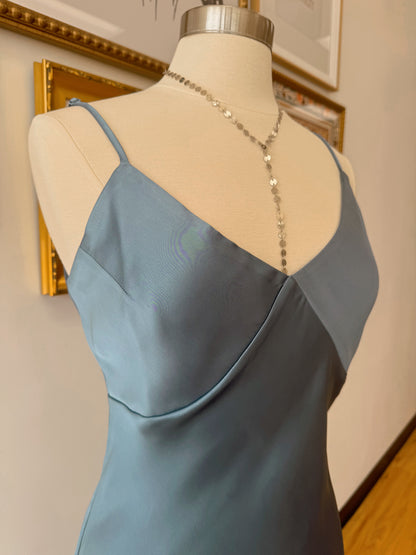 Satin Blue Cami Dress