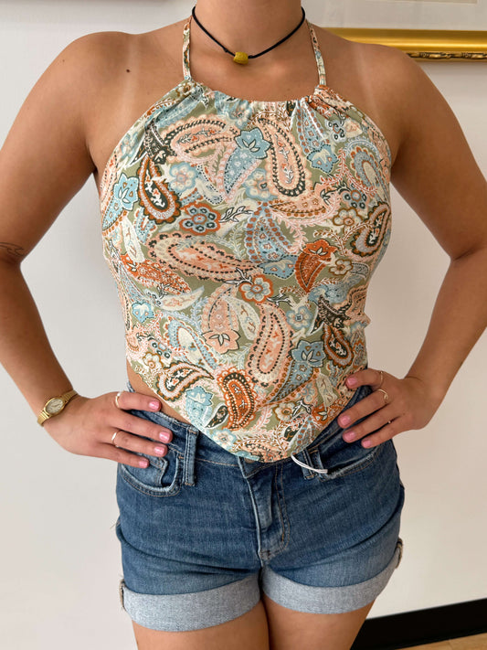 Paisley Halter Top Shirts & Tops