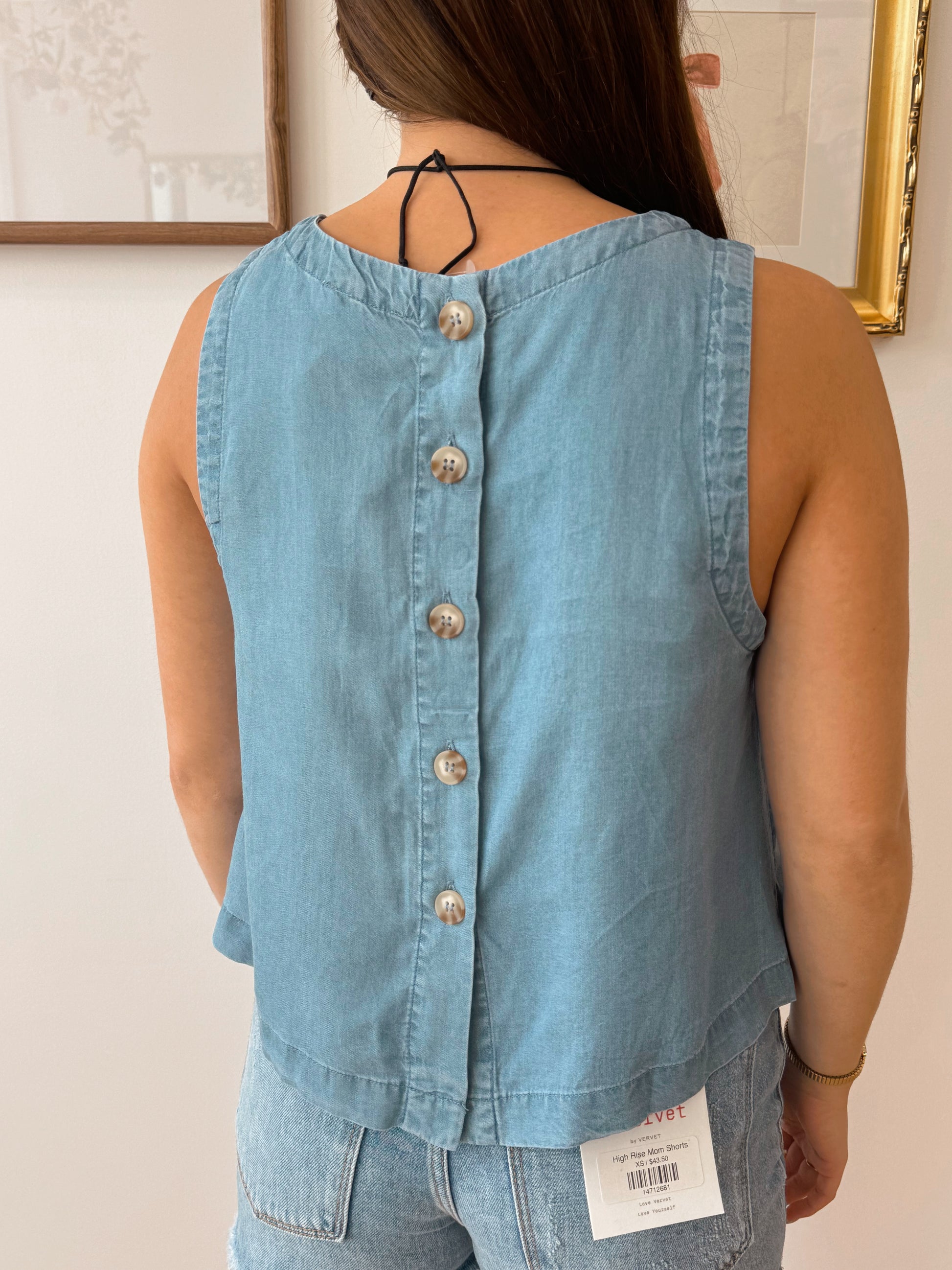 Easy Breezy Chambray Tank Shirts & Tops