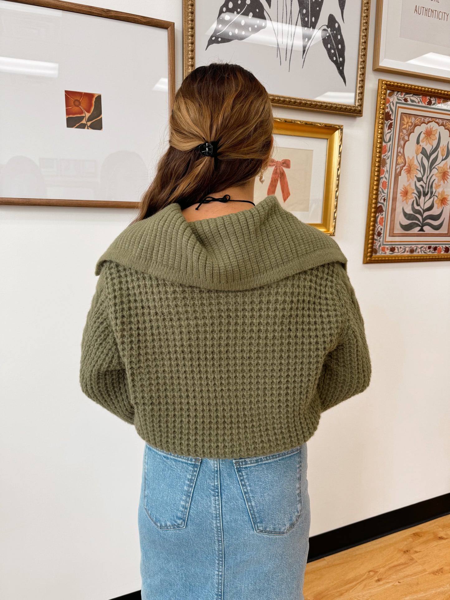 Olive Sweater Cardigan