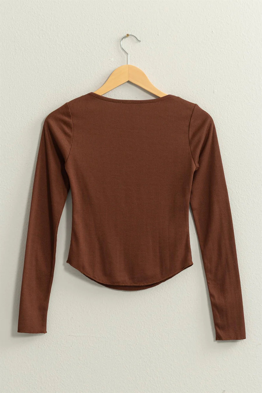 Snap Button Long Sleeve Top