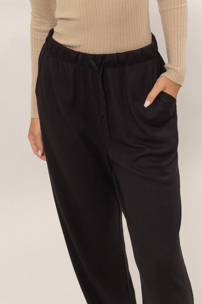 Ribbed Flowy Pants