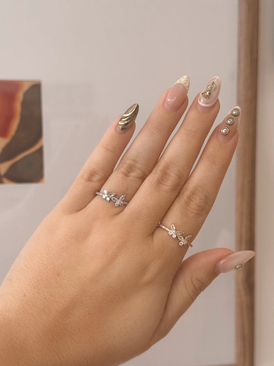 Butterfly Crystal Ring Ring